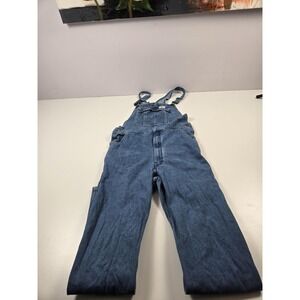 Hisea Bib Overalls Mens 32x34 Blue Denim Workwear Carpenter Pockets Utility